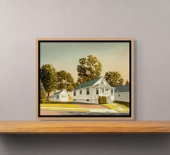 Sol de madrugada, 2022, óleo sobre panel de aluminio, pintura al óleo pastoral surrealista