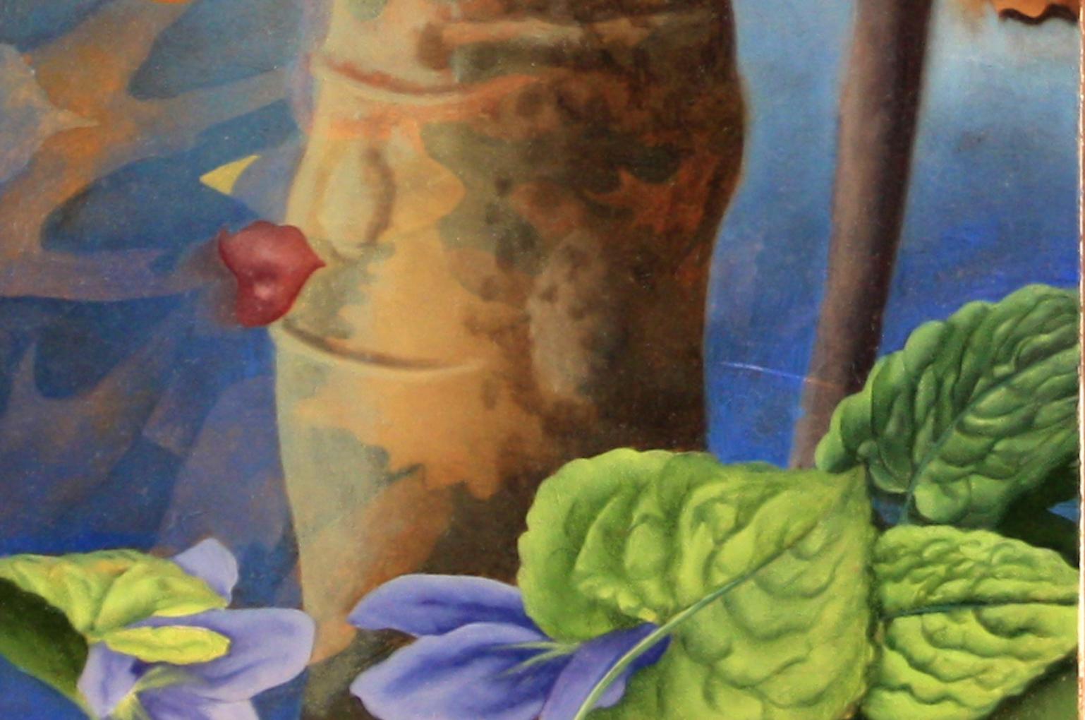 Reflets de fougères,  Nature luxuriante Forêt Boisée Paysage Près d'un lac en vente 5