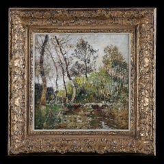 Antique A Woodland River