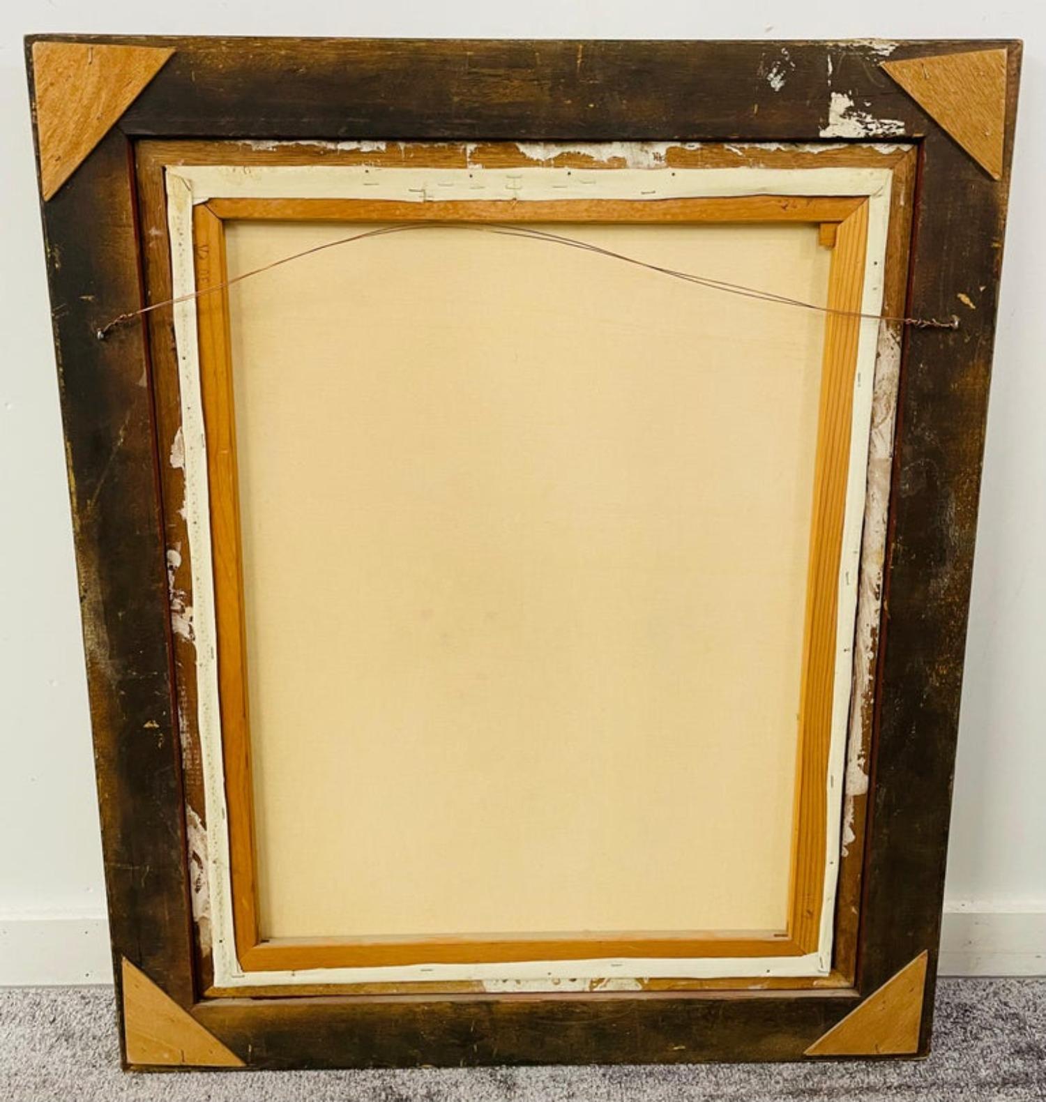 Mid Century Portrait of Woman Carrying a Child Signed Heffner 6