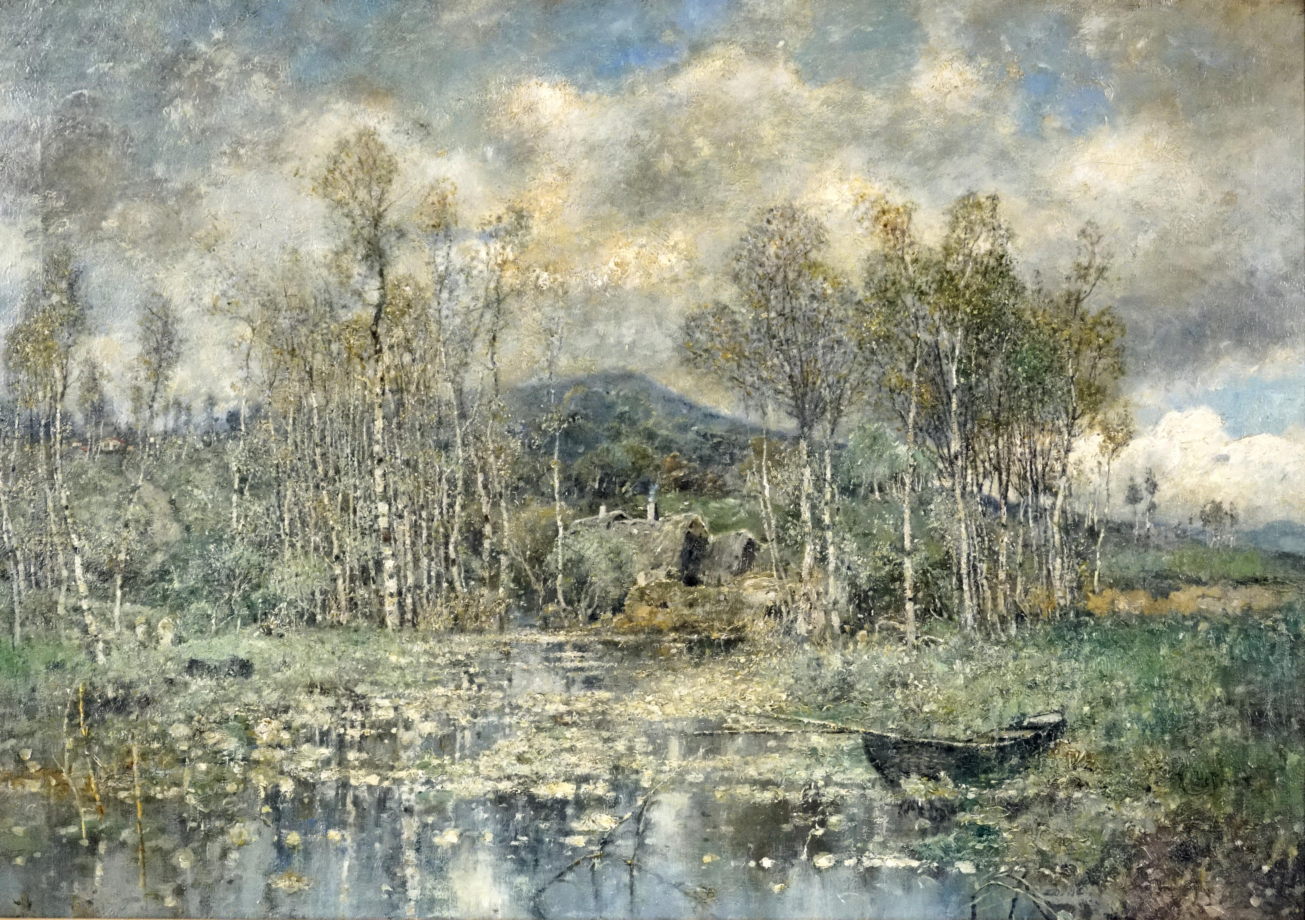 Karl Heffner Landscape Painting - River Landscape