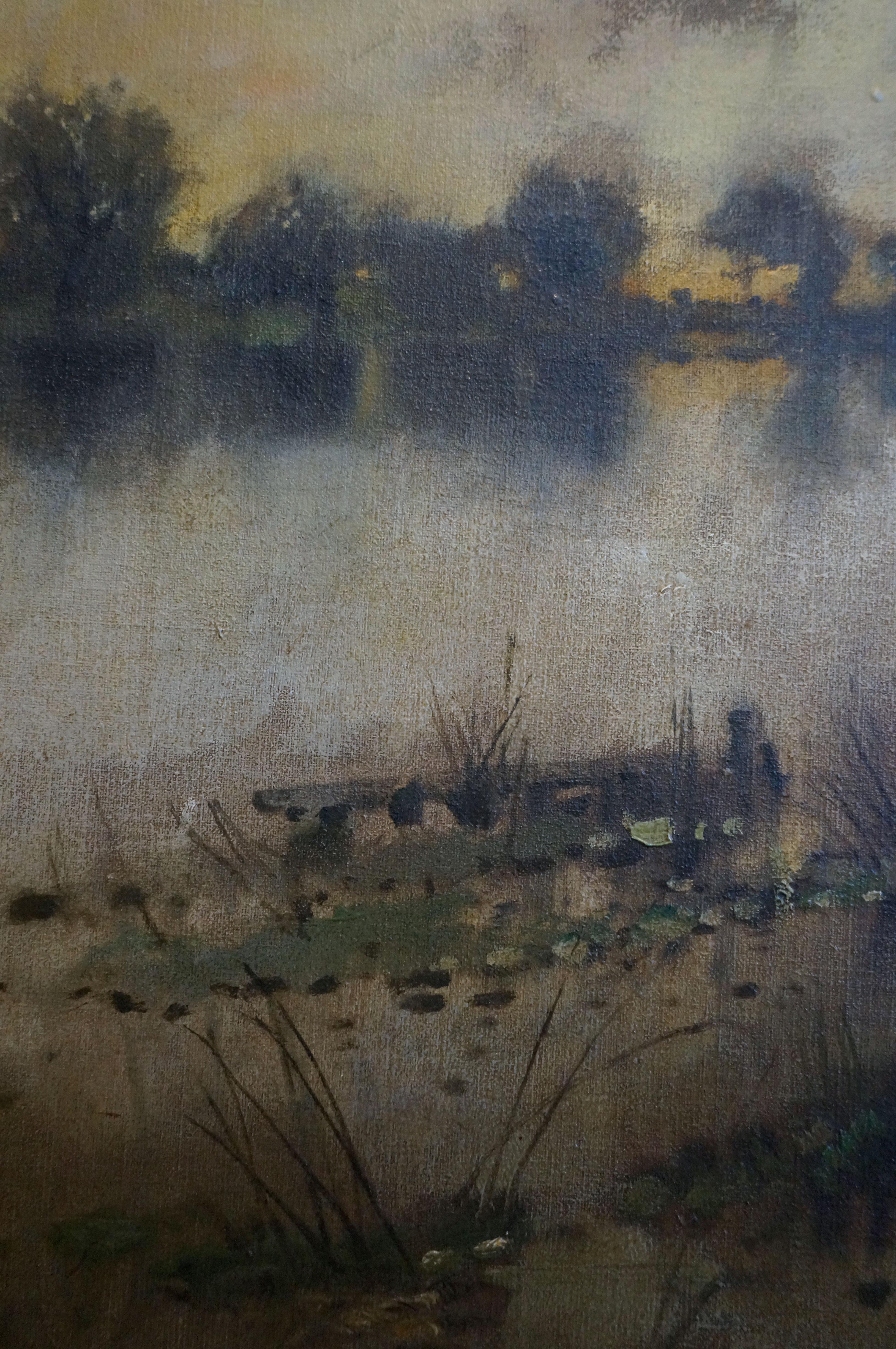 Very Large 19th-c Landscape by Karl Heffner 1