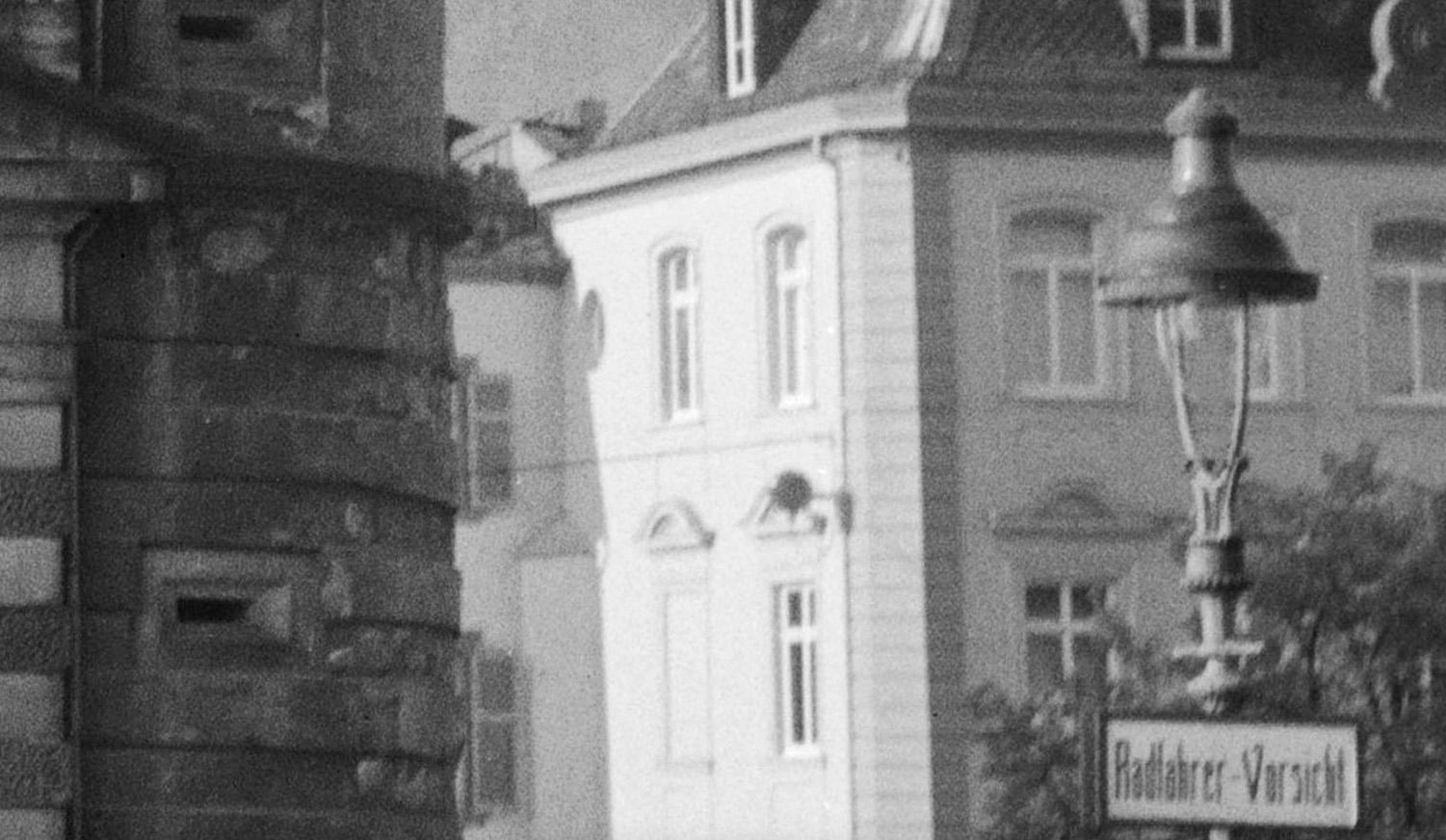 Brueckentor gate at old bridge Neckar Heidelberg, Germany 1936, Printed Later - Modern Photograph by Karl Heinrich Lämmel