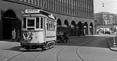 Chile House office building Hamburg with tram, Germany 1938, Printed Later