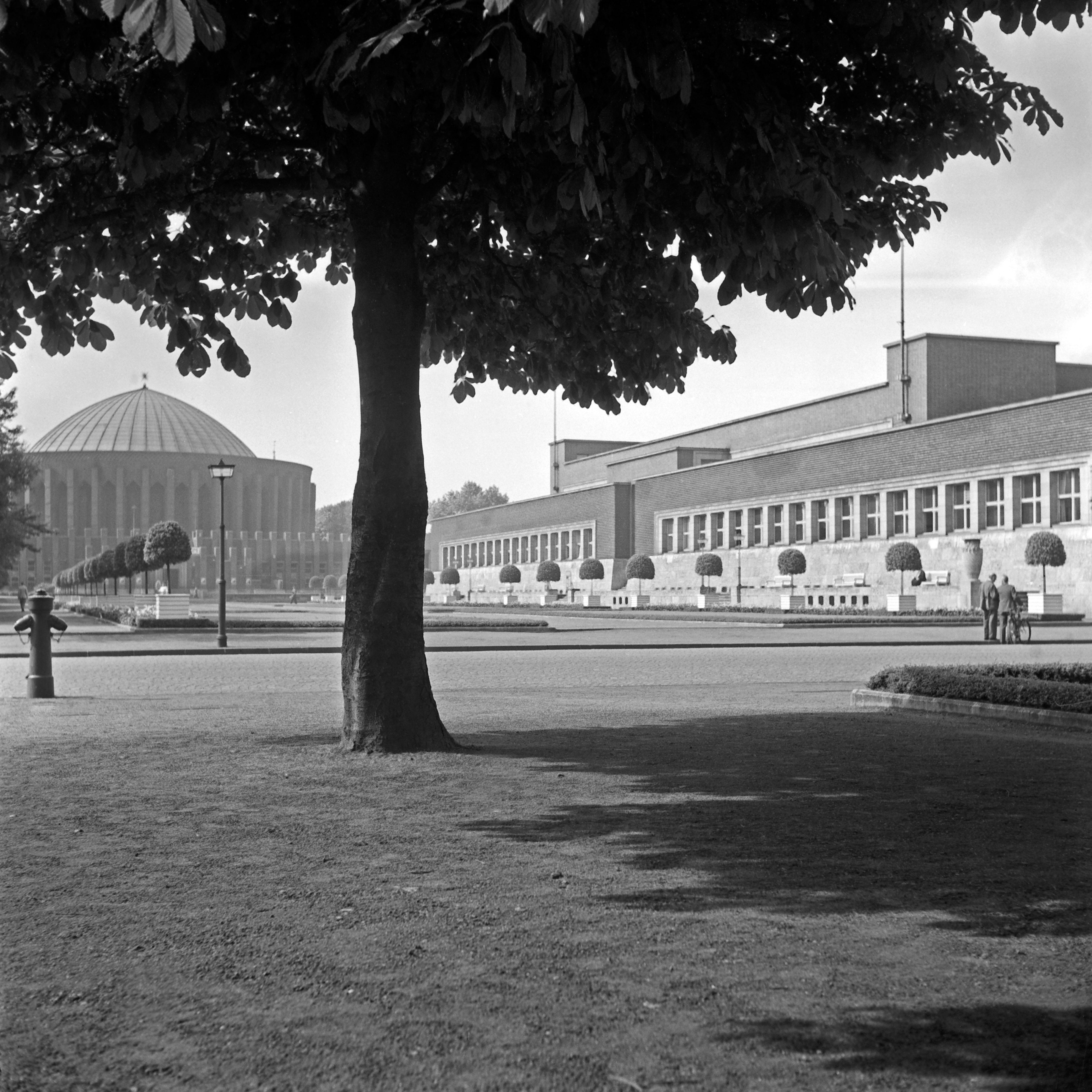 Karl Heinrich Lämmel Black and White Photograph - Duesseldorf planetarium and Shipping Museum, Germany 1937 Printed Later 