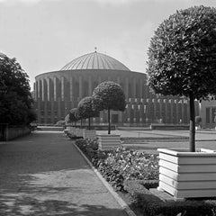 Vintage Duesseldorf planetarium and Shipping Museum, Germany 1937 Printed Later 