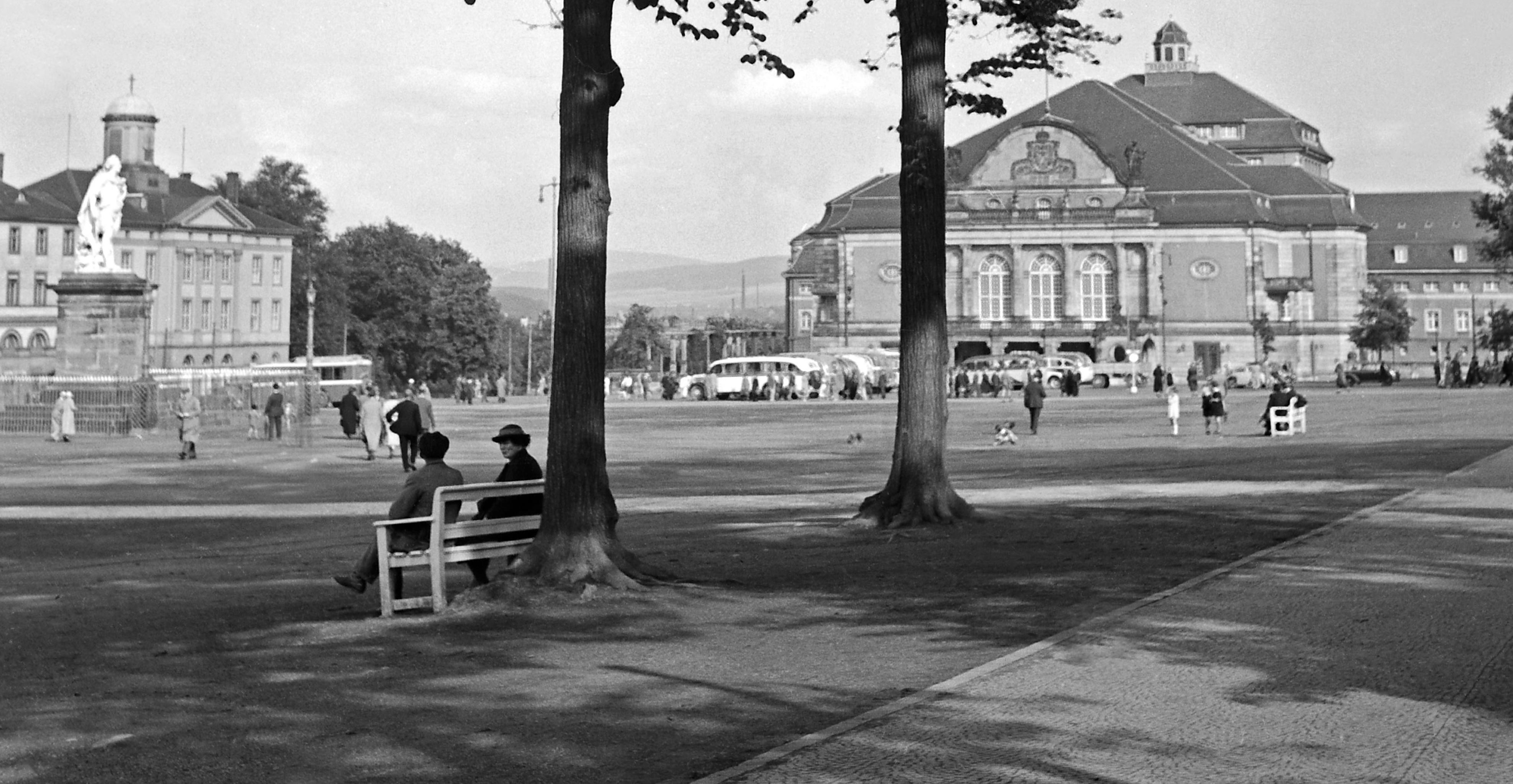 Friedrichsplatz square at the inner city of Kassel, Germany 1937 Printed Later - Photograph by Karl Heinrich Lämmel