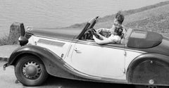 Giong a Neckargemuend en coche cerca de Heidelberg, Alemania 1936, Impreso posteriormente