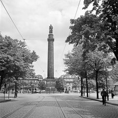 Vintage Ludwig's column at Luisenplatz square at Darmstadt, Germany 1938 Printed Later 