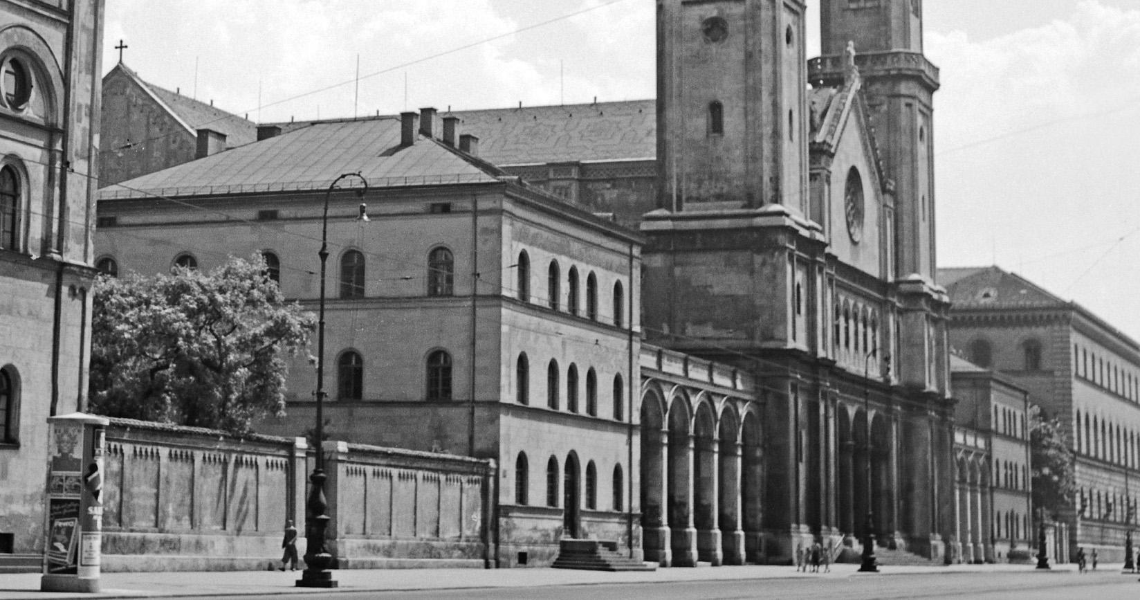 Roman Catholic St. Ludwig's church at Munich, Germany 1937, Printed Later - Photograph by Karl Heinrich Lämmel
