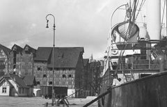 Ships at Koenigsberg harbor in East Prussia, Germany 1937 Printed Later