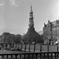 Kirche der Heiligen Katharina in Hamburg, Deutschland 1938, später gedruckt 