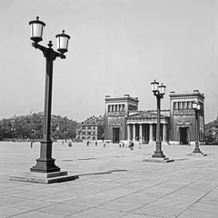 Temple at the Koenigplatz square in the city, Munich Germany 1937, Printed Later