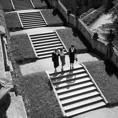 Vintage Three women at the stairs in the public, 1930 Limited ΣYMO Edition, Copy 1 of 50