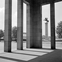 cour d'honneur commémorative Uhlan au Rhine Duesseldorf, Allemagne 1937 Imprimé ultérieurement 