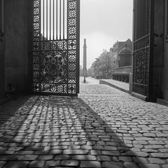 Ansicht aus Eisentor Darmstadt Schloss zum Stadtleben, Deutschland 1938, Druck Spätdruck 