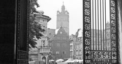 Vue du portail du château de la Résidence vers le marché principal Darmstadt, Allemagne 1938 Imprimé plus tard