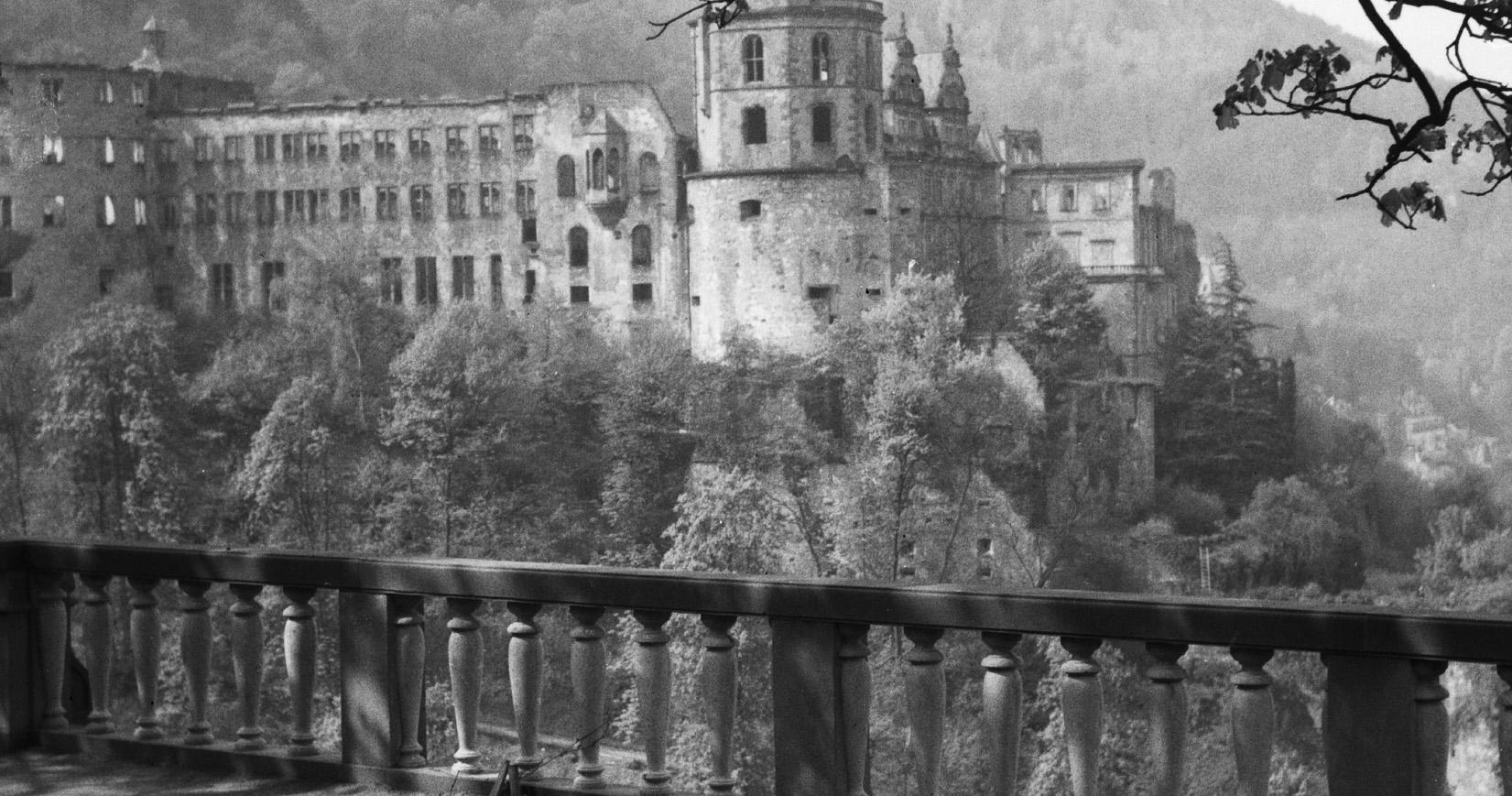 View to the Heidelberg castle, Germany 1938, Printed Later - Photograph by Karl Heinrich Lämmel