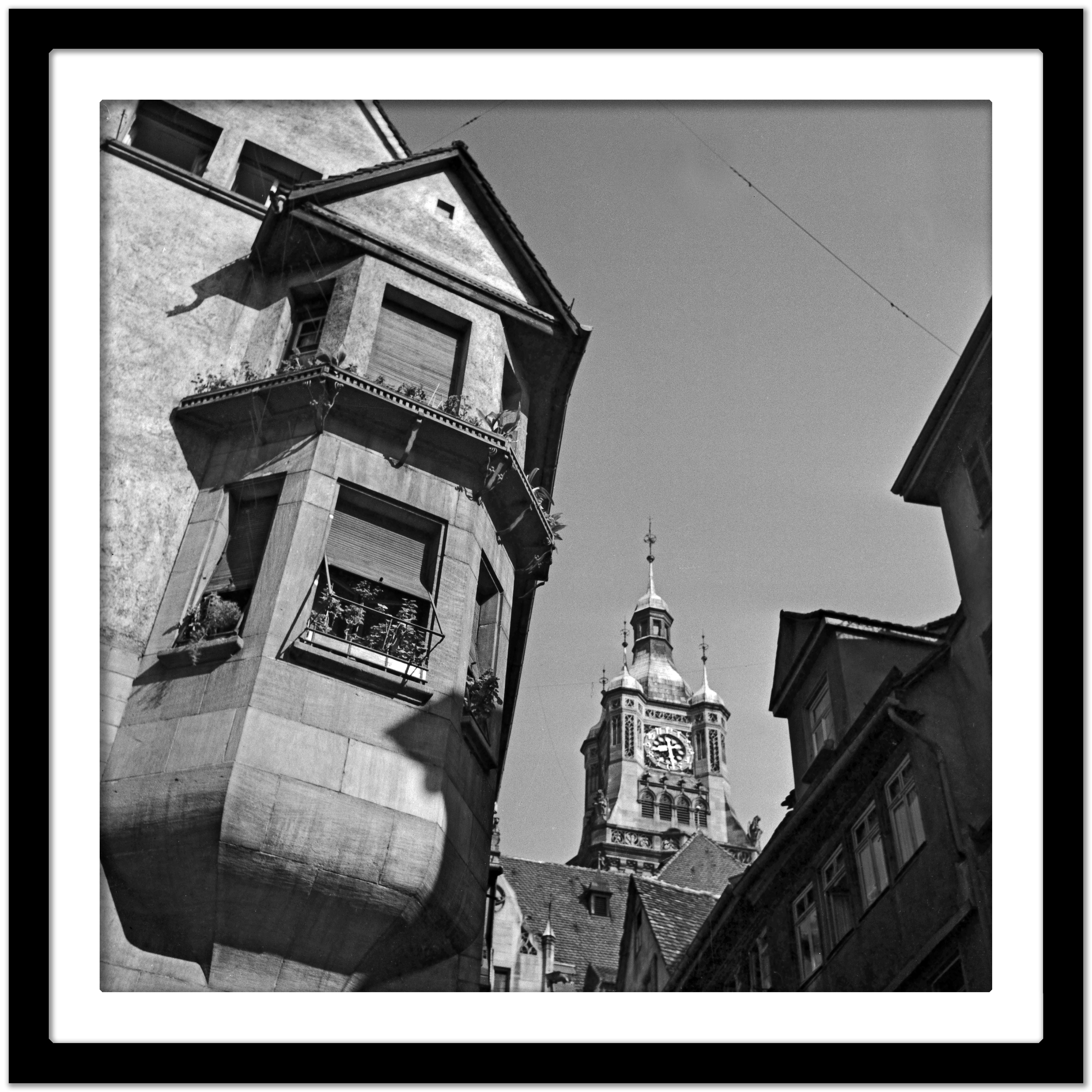 View to the old city hall, Stuttgart Germany 1935, Printed Later - Modern Photograph by Karl Heinrich Lämmel