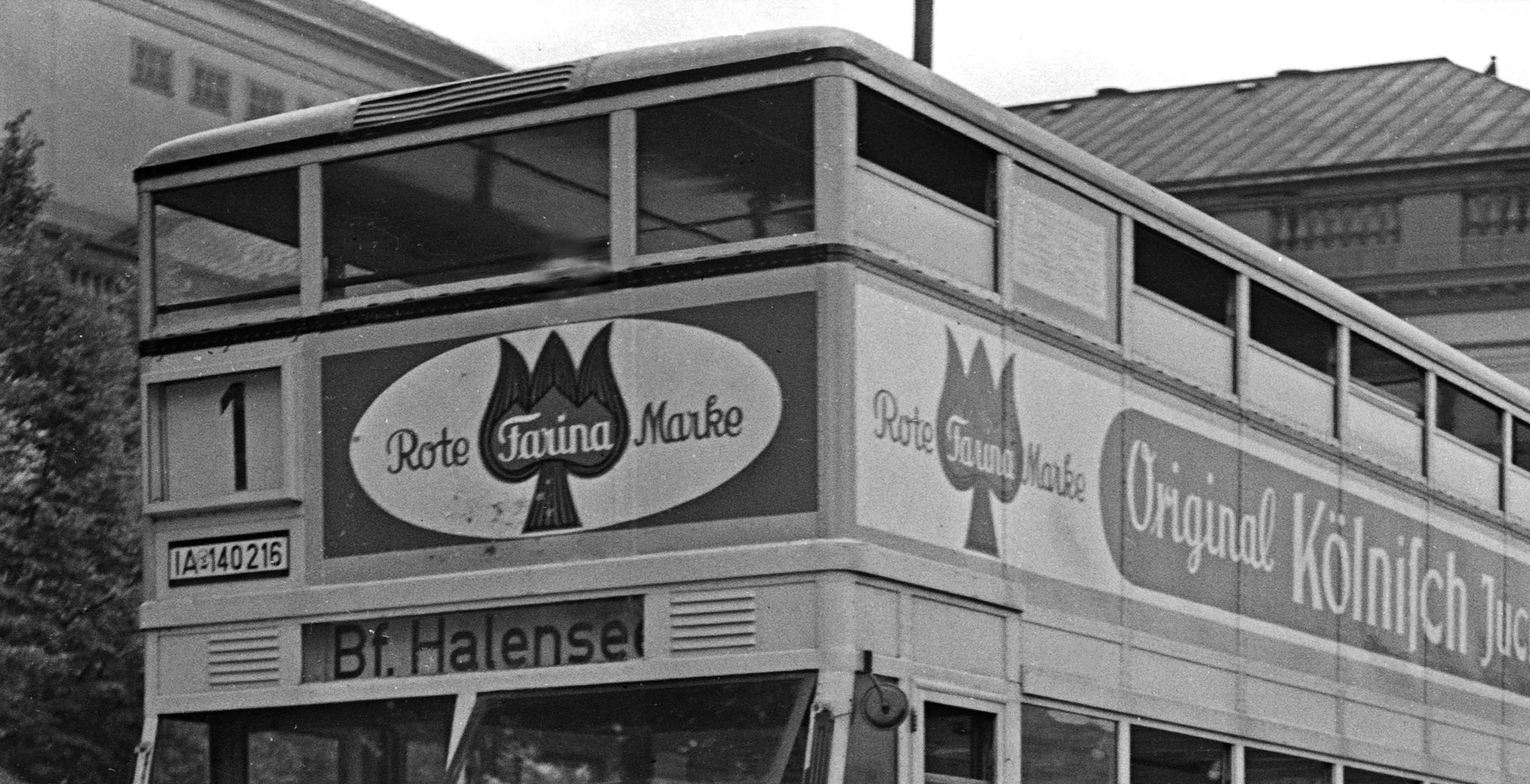 Volkswagen Kaefer and Double Decker in Berlin, Germany 1939 Printed Later - Photograph by Karl Heinrich Lämmel