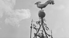 Weather vane bells at top of belfry Stuttgart, Germany 1935, Printed Later
