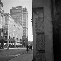 Gratte-ciel Wilhelm Marx au centre-ville de Duesseldorf, Allemagne 1937 Imprimé ultérieurement 