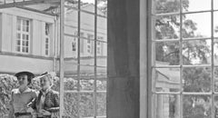 Women entering spa resort at Cannstatt, Stuttgart Germany 1935, Printed Later