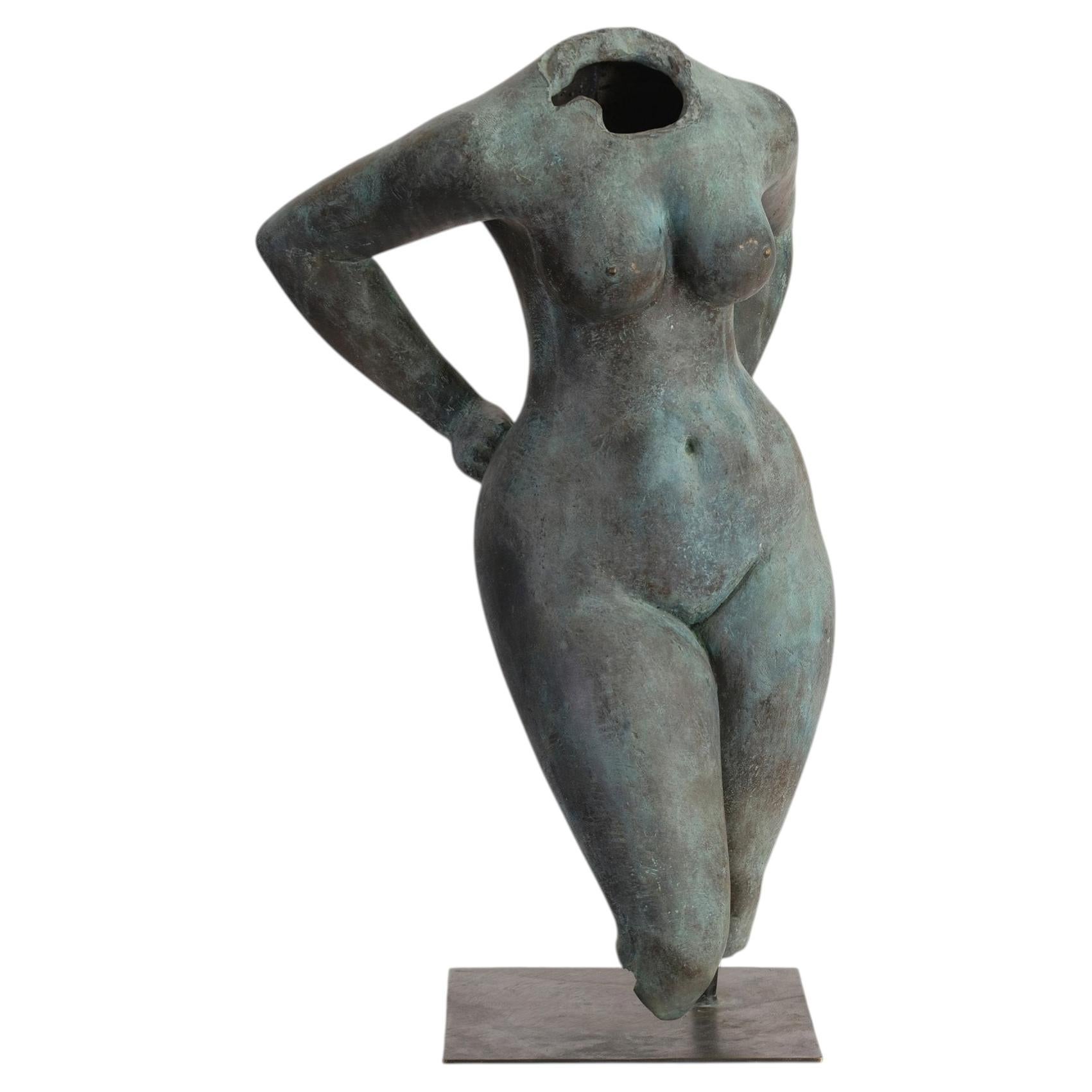 Karl-Heinz Krause Bronze sculpture „Large Torso“ 1968
