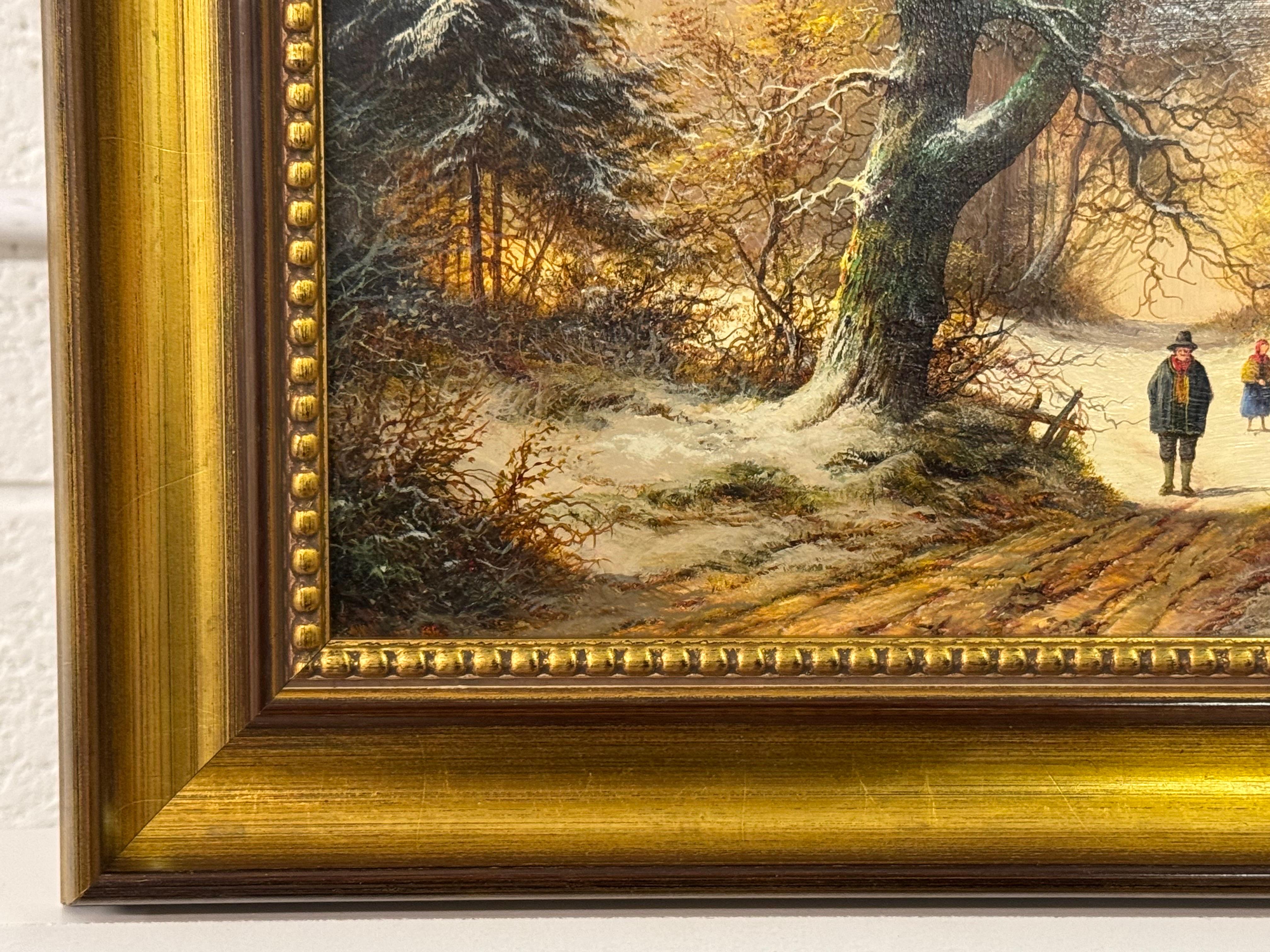 Paesaggio rurale d'epoca Scena di neve 