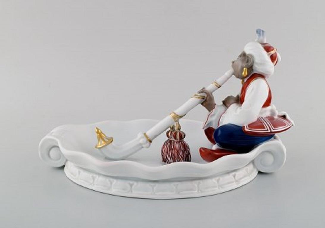 Art Deco Karl Himmelstoss for Rosenthal, Large Bowl in Porcelain with Figure For Sale