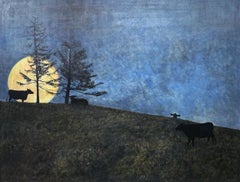 Moonlight Serenade, Nocturnal Landscape in Chadds Ford , Pennsylvania 