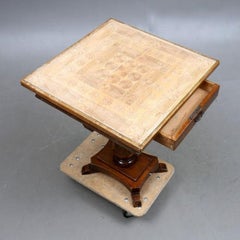 Karl Johan Style Parlor Table with Intricate Carved Top