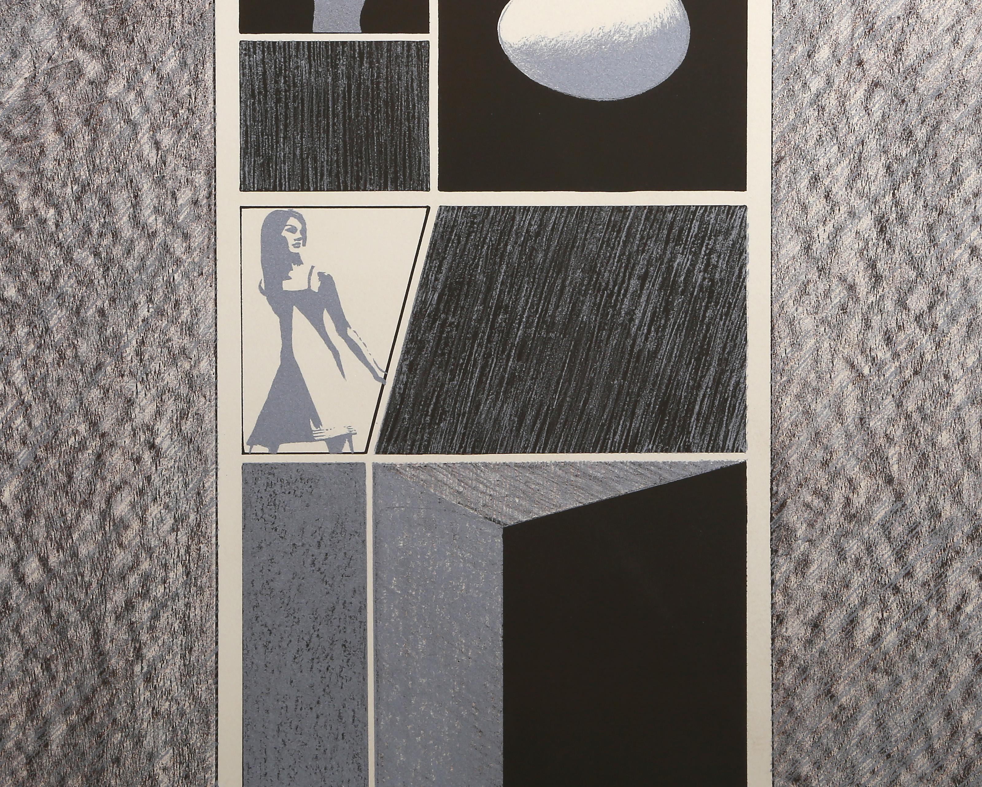 Uovo viola, litografia moderna di Karl Kasten in vendita 1