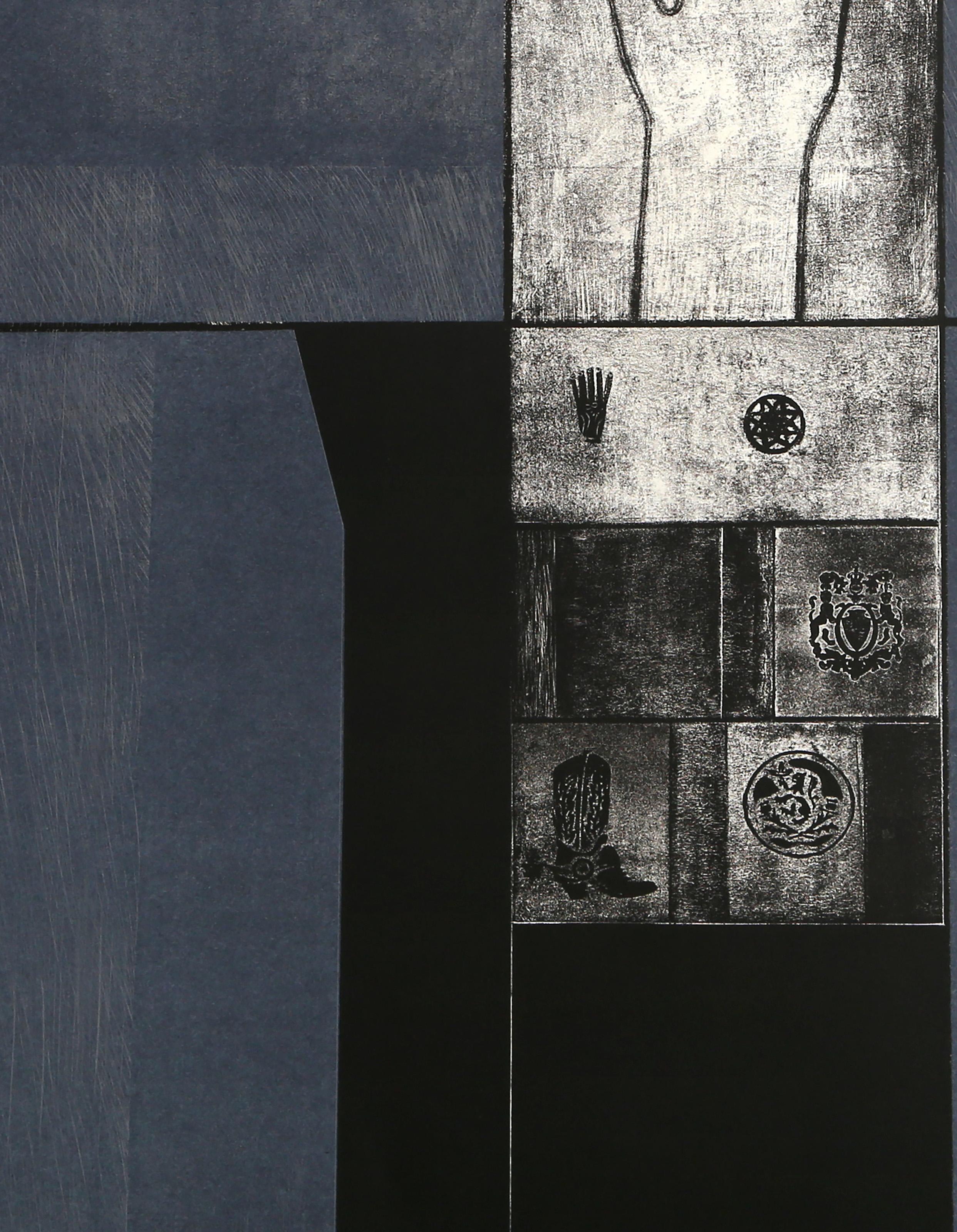 Reliquiario Ouest, litografia surrealista di Karl Kasten in vendita 1