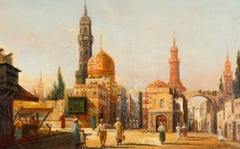 Karl Kaufmann - Signed & Framed 19th Century Oil, North African Street Scene