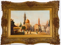 Karl Kaufmann - Signed & Framed 19th Century Oil, North African Street Scene