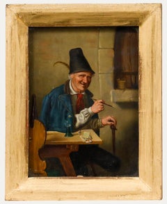 Karl Kaufmann (1843-1902/05) - Framed Late 19th Century Oil, In the Tavern