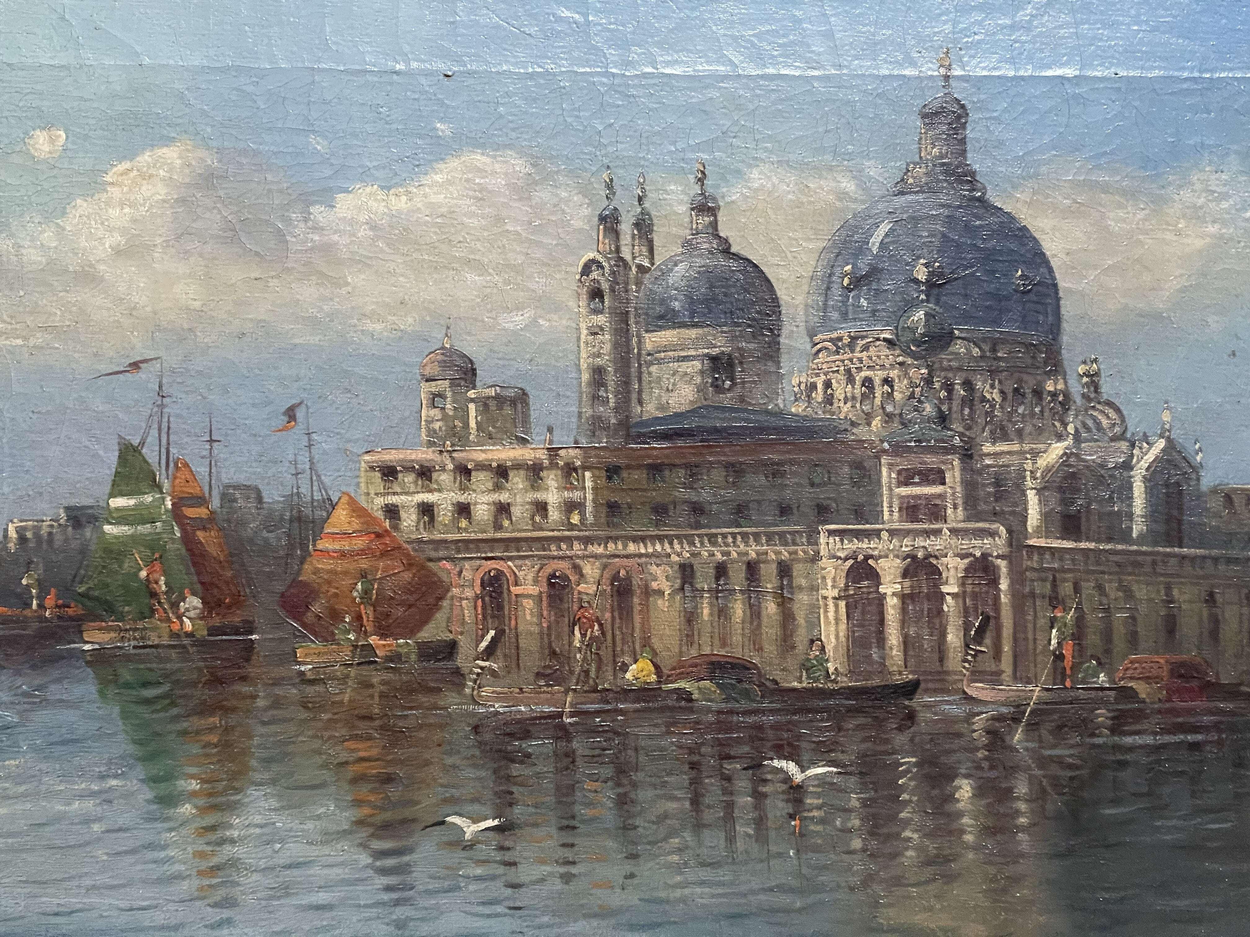 Escena del puerto veneciano
Artista: Karl Kaufmann (austriaco, 1843-1902)
Fecha: Finales del siglo XIX
Técnica: Óleo sobre lienzo
Dimensiones:
Enmarcado: 40 × 72 cm
Sin enmarcar (a la vista): 34 × 63 cm
Firma: Esquina inferior izquierda
Esta
