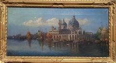 Antique "Venetian Harbor Scene"