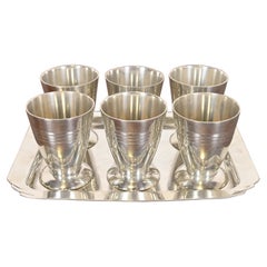 Karl Kipp Art Deco Pewter Cocktail Set, Circa 1920s