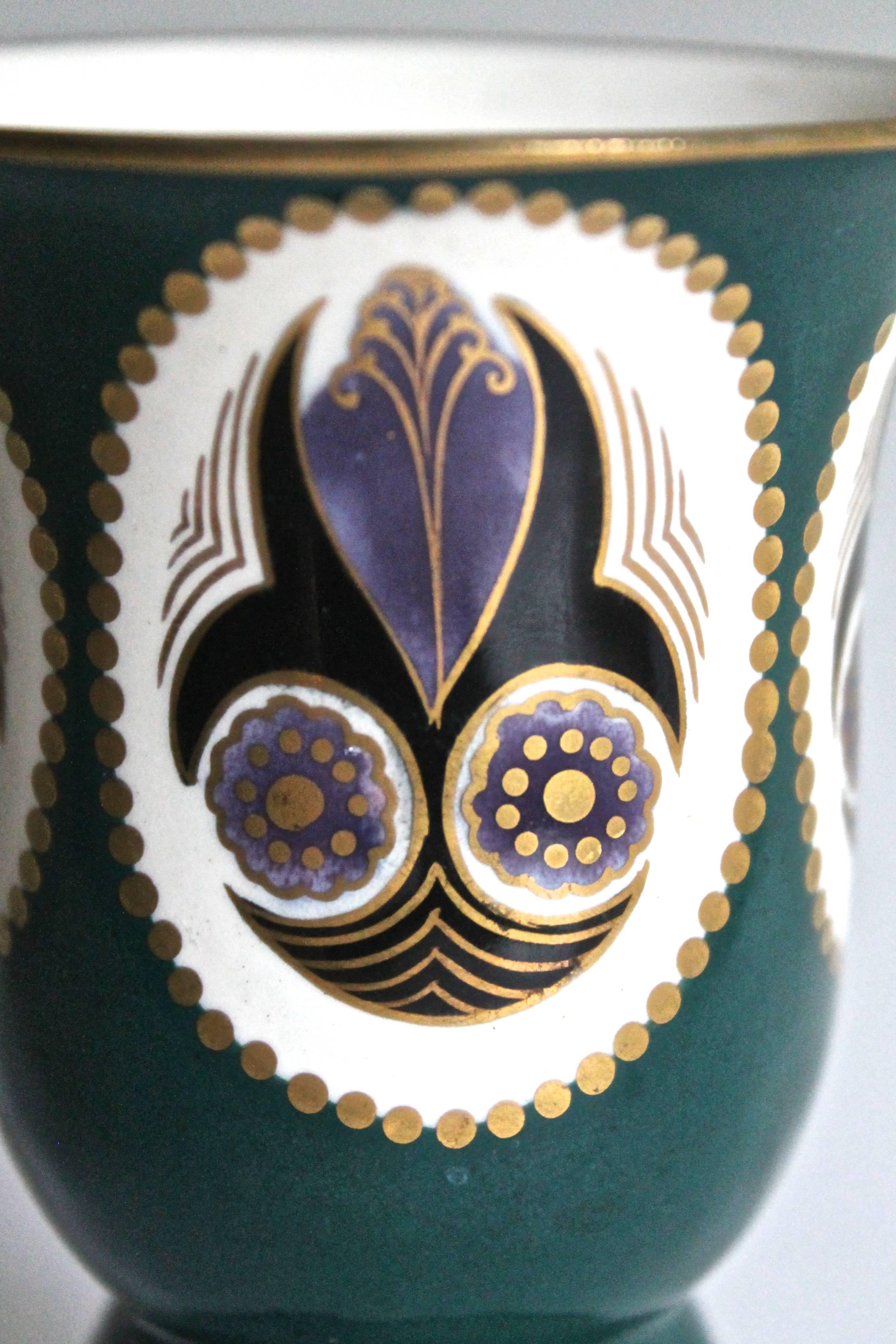 Austrian  Ernst Wahliss Serapis Hand-Painted Vase