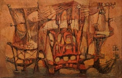 "Abstract Landscape" Karl Knaths, Surrealist, American Modernist Abstract Work