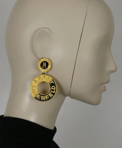KARL LAGEFERLD Vintage Arret Lagerfeld 14 Blvd de la Madeleine Dangling Earrings