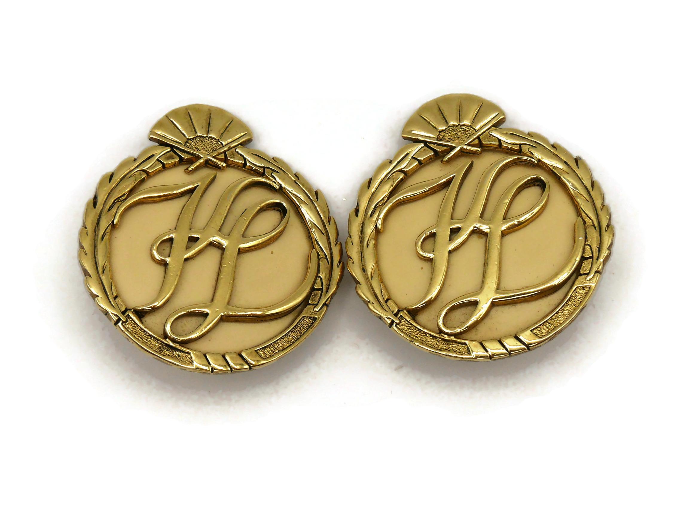 KARL LAGEFERLD Vintage Ikonische Logo-Ohrringe mit Clip Damen im Angebot