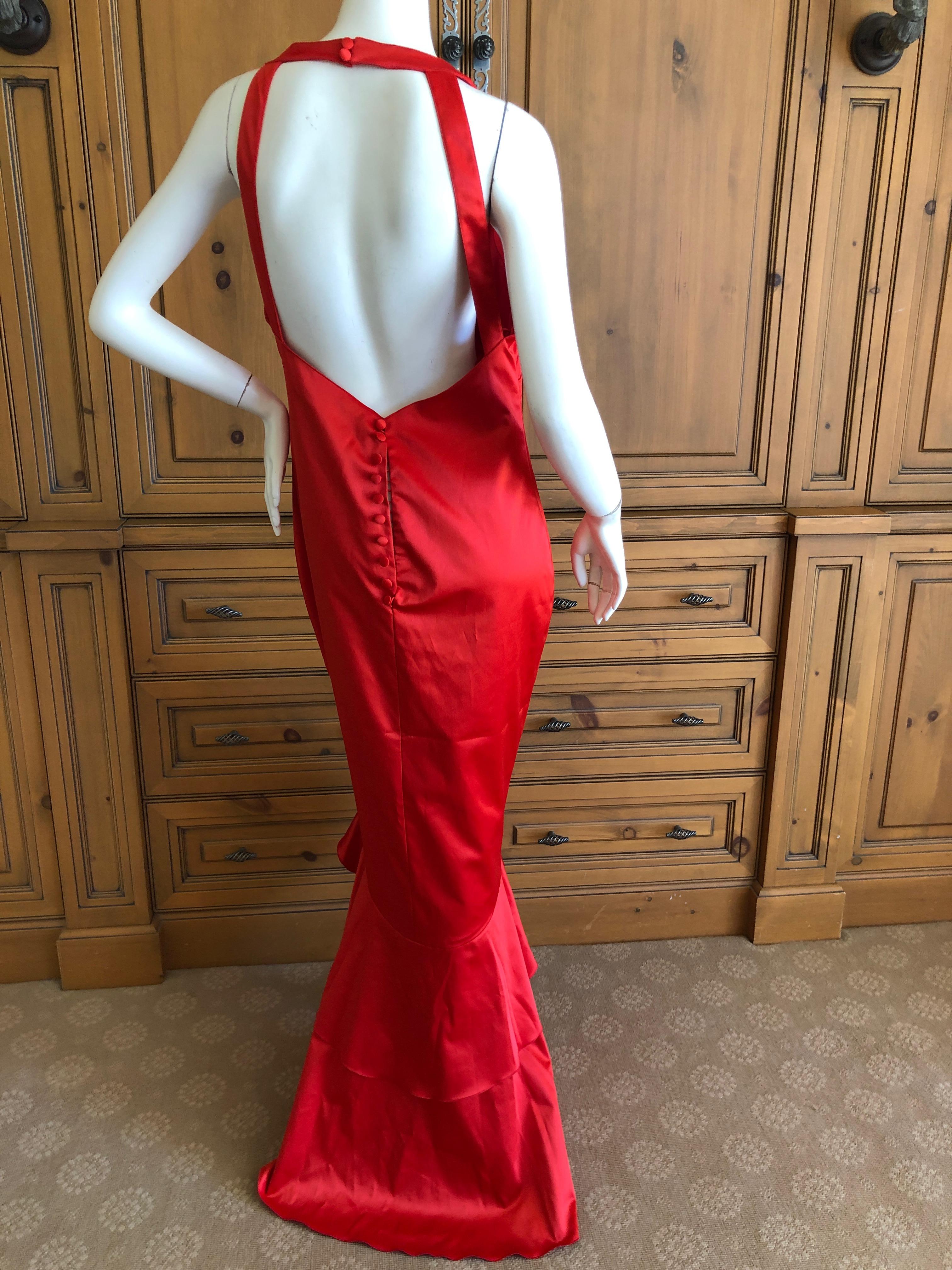 Karl Lagerfeld 1980's Red Evening Dress with Matching Jacket Lagerfeld Gallery In Excellent Condition In Cloverdale, CA