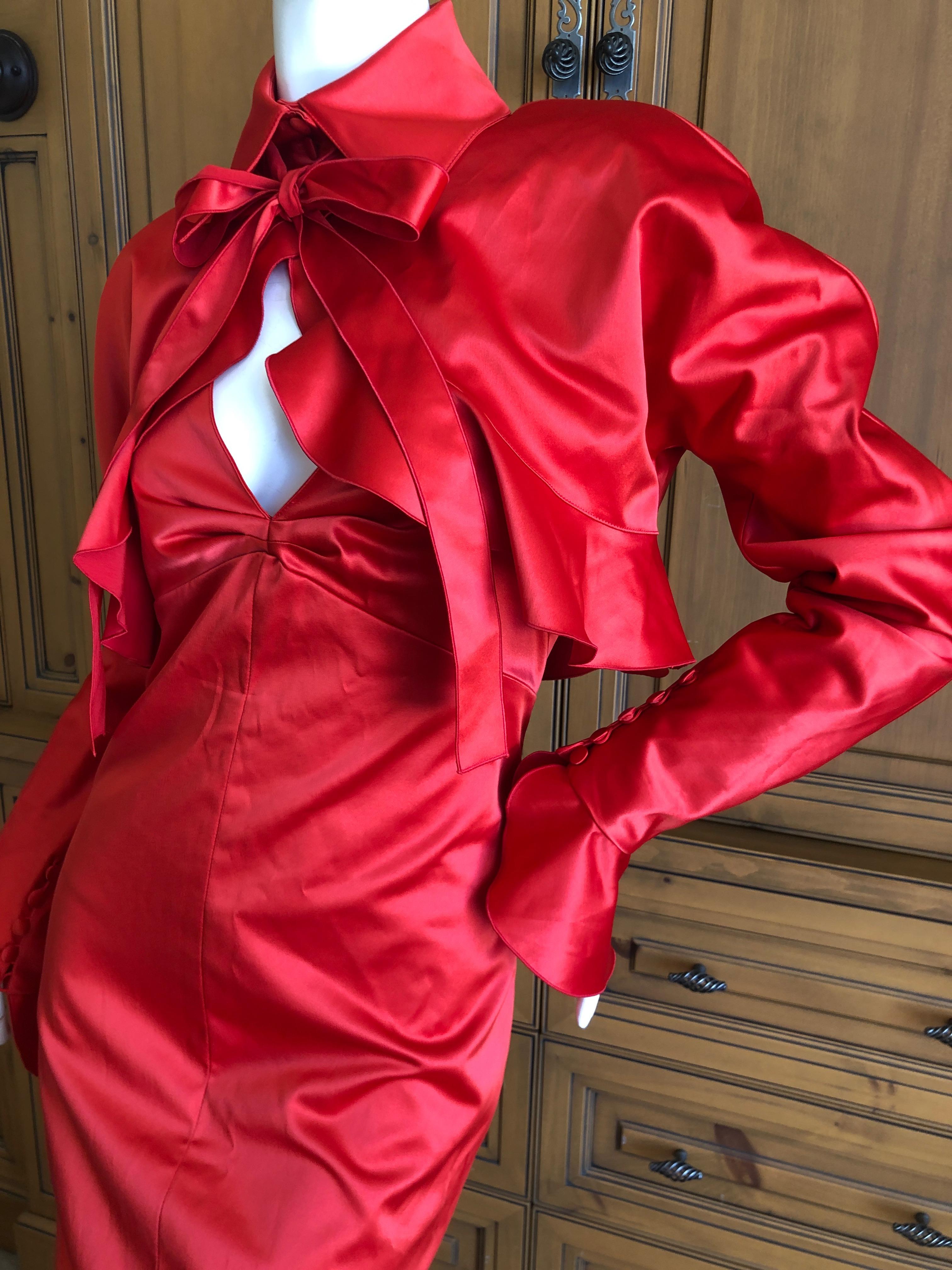 Karl Lagerfeld 1980's Red Evening Dress with Matching Jacket Lagerfeld Gallery 3