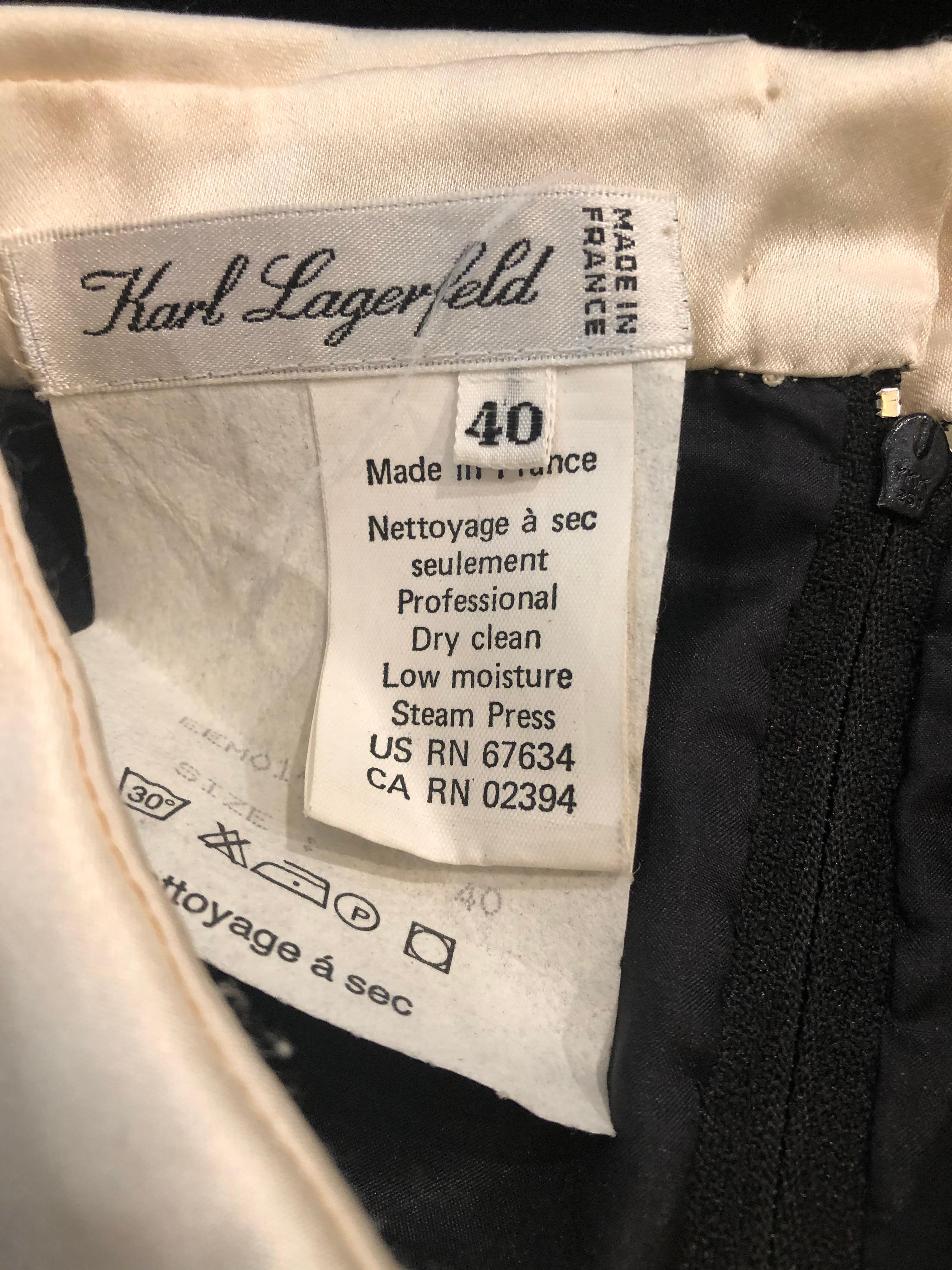 Karl Lagerfeld Pasarela Otoño 1988 Vestido Bata Vintage Años 80 Bordado Oro Negro en Excelente estado para la venta en San Diego, CA