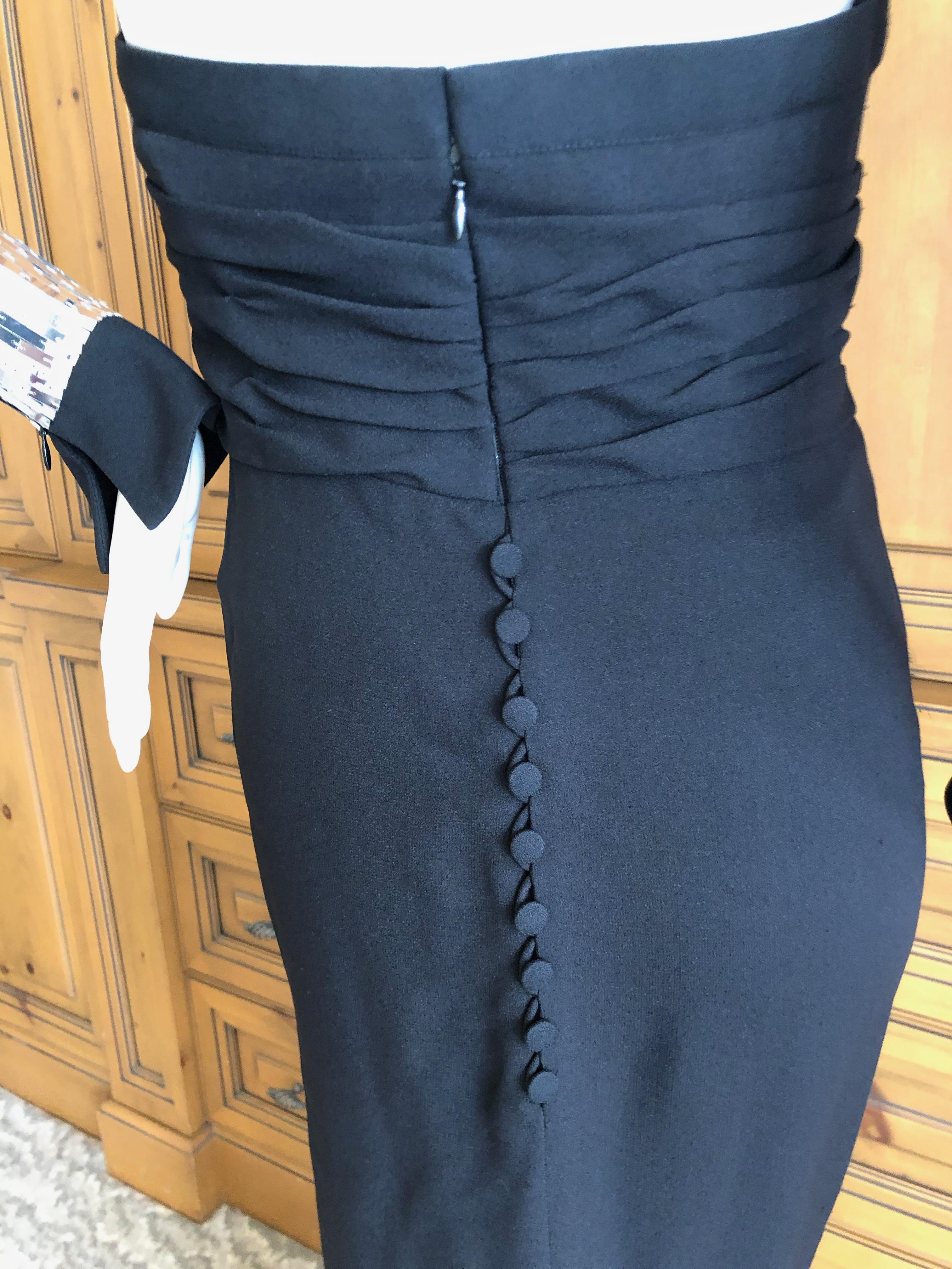 Karl Lagerfeld 1984 Evening Dress with Sequin Sleeves Attached by Bondage Straps For Sale 2