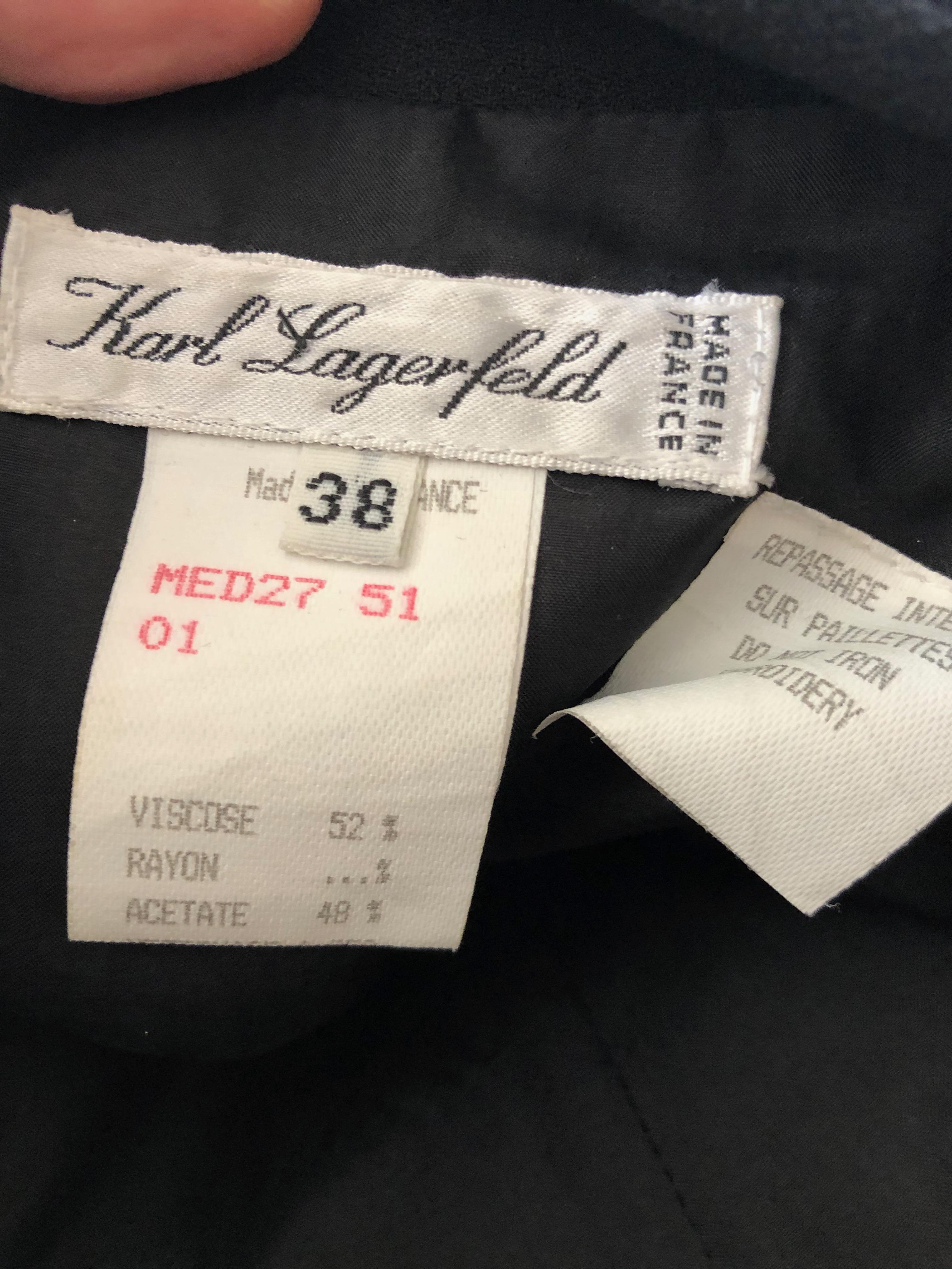 Karl Lagerfeld 1984 Evening Dress with Sequin Sleeves Attached by Bondage Straps For Sale 3