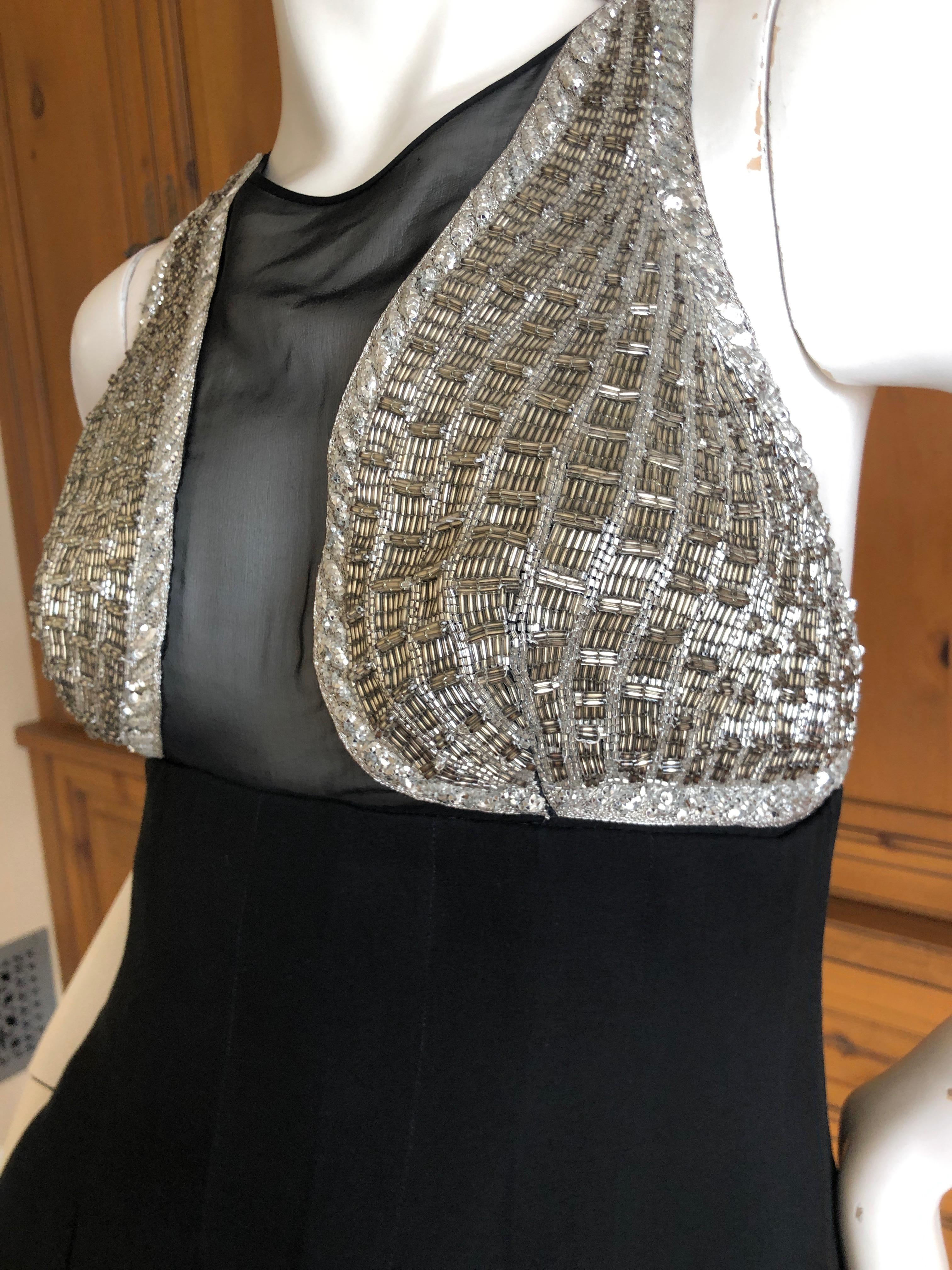 Karl Lagerfeld 1984 Lesage Sequin Embellished Mini Dress In Excellent Condition For Sale In Cloverdale, CA